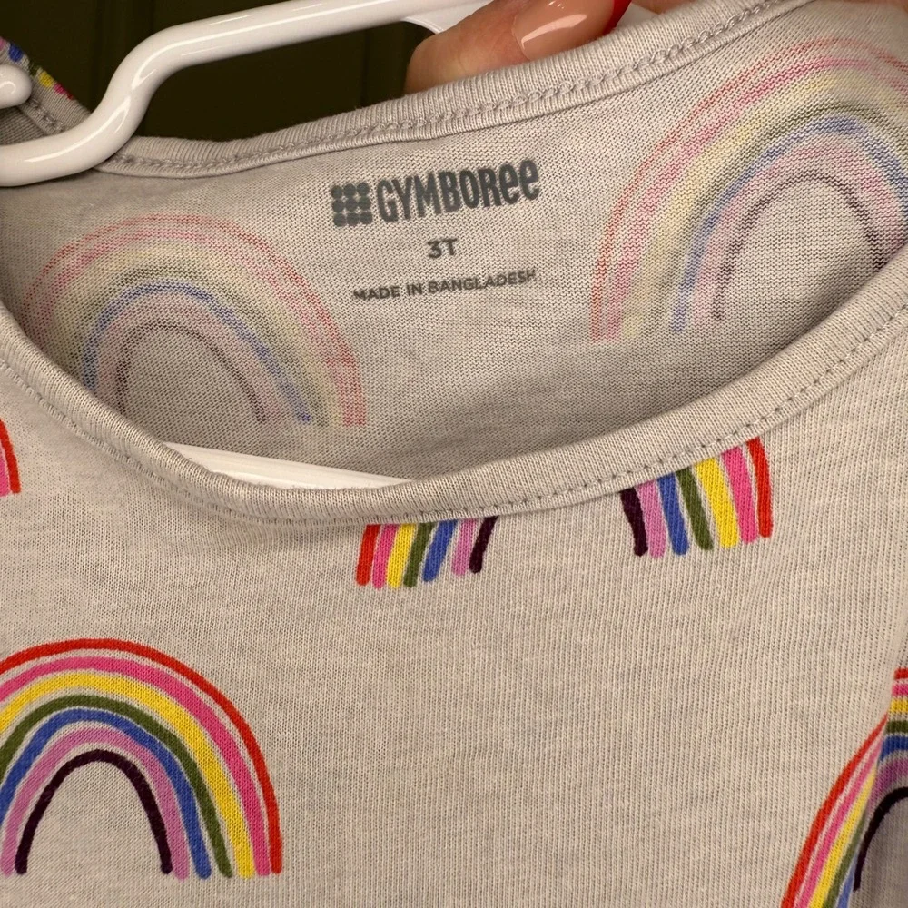 Gymboree Girls Rainbow‎ Long Sleeve Dress Size 3T Gray